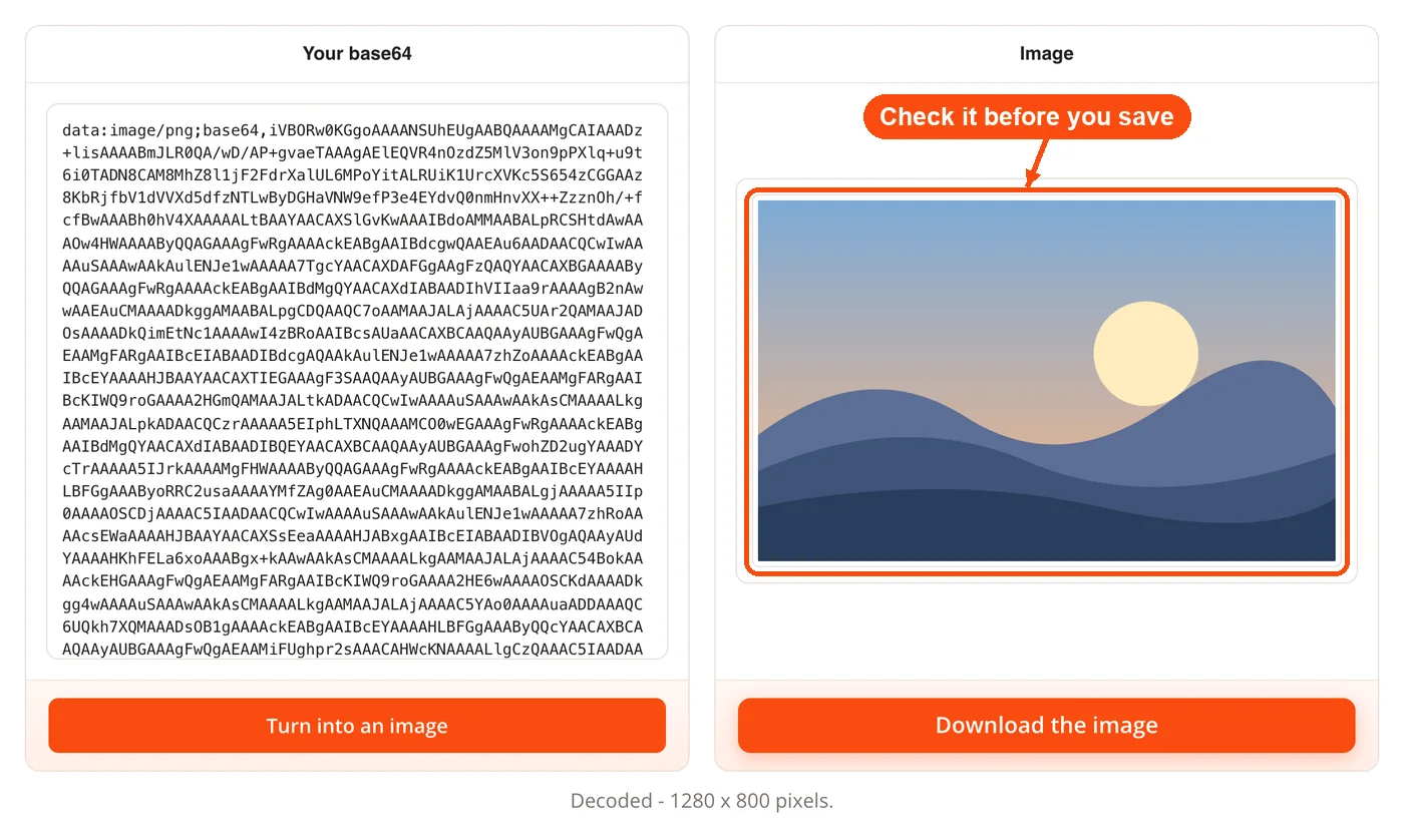 Decoded picture shown before saving