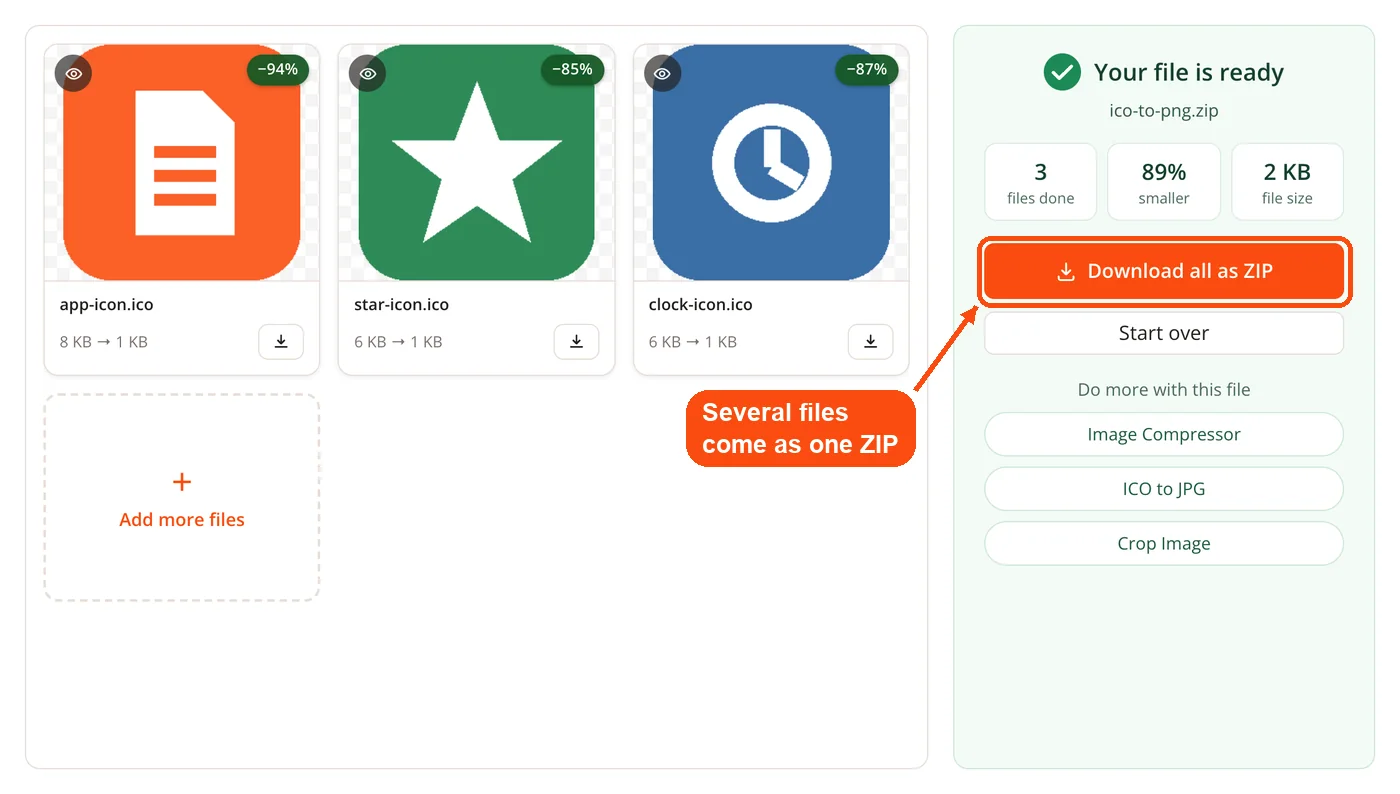 ZIP download for the converted icons
