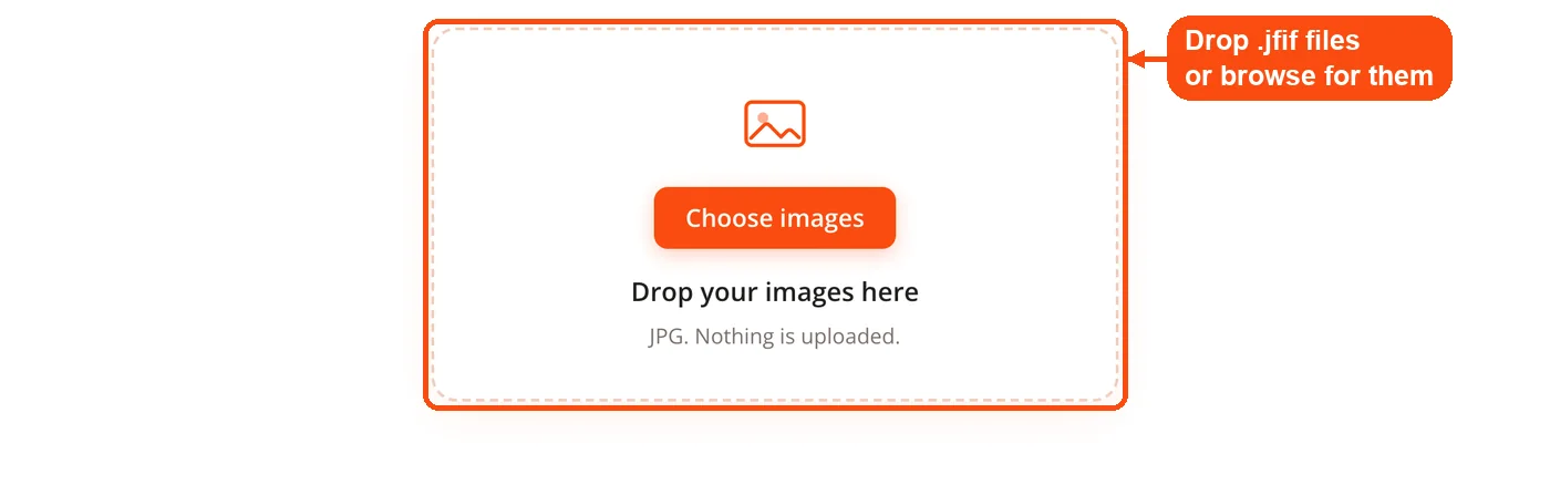 Drop zone for adding JFIF files