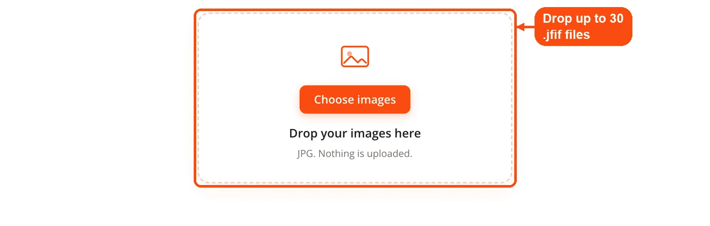 Drop zone for adding JFIF files